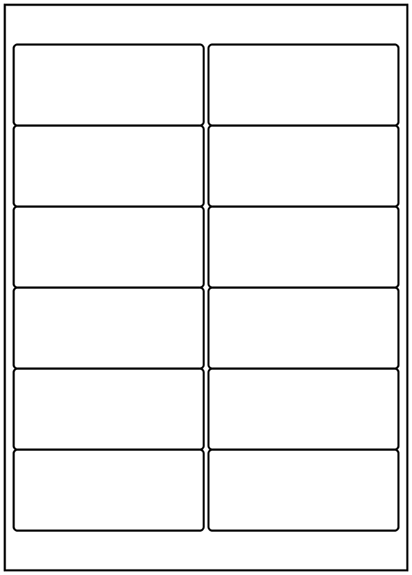 12 Labels Per Sheet 99 x 42mm