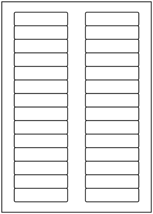 28 Labels Per Sheet 75 x 19mm