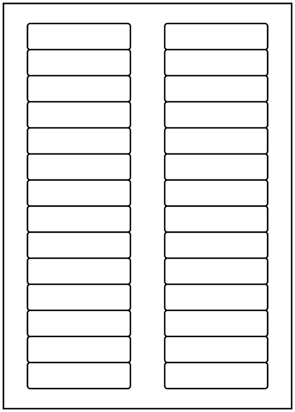 28 Labels Per Sheet 75 x 19mm