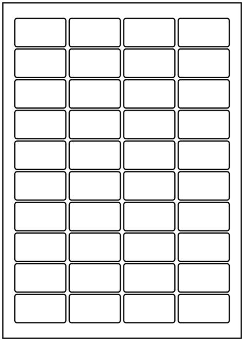 40 Labels Per Sheet 45 x 25mm