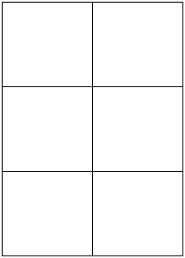 6 Labels Per Sheet 105 x 99mm