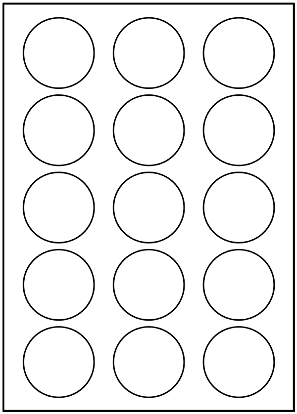 15 Labels Per Sheet 51mm Diam