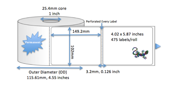 Thermal Eco (Direct Thermal) 102 x 149.2mm